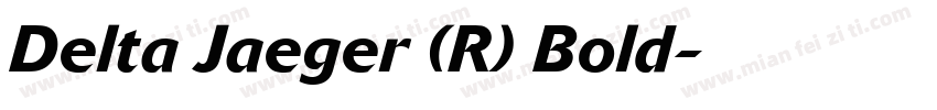 Delta Jaeger (R) Bold字体转换